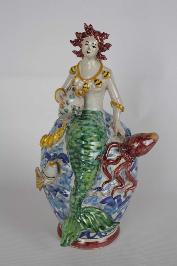 Sirena in ceramica con polpo fischiante